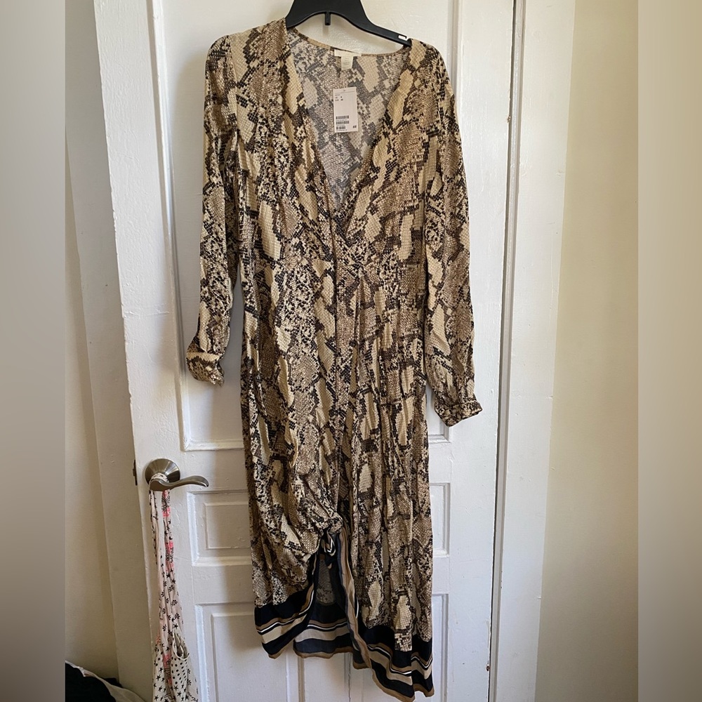 Snake print maxi dress